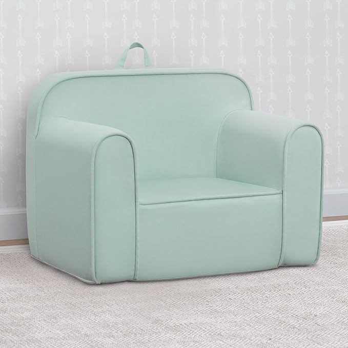 Delta Children Cozee Chair -Foam Kids Chair for Ages 18 Months and Up, Sage