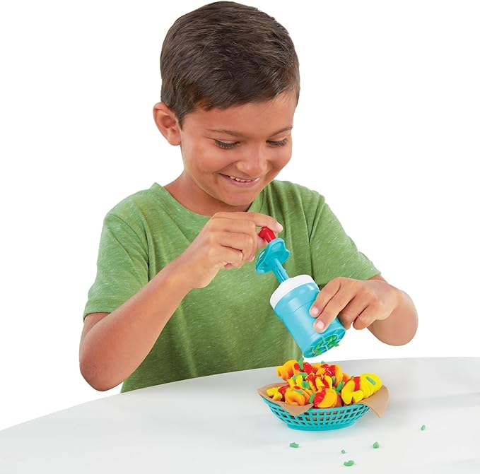 Play-Doh Kitchen Creations Spiral Fries Playset with 5 Cans of Modeling Compound Colors, Back to School Classroom Supplies, Play Food & Cooking Toys for Kids, Preschool Toys, Ages 3+