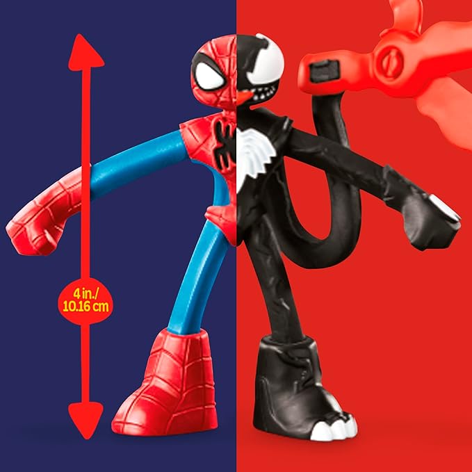 Play-Doh Marvel Spider-Man Launch & Slice Battle Playset with 2 Bendy Action Figures and 7 Accessories, Imagination Toys for Boys & Girls 4 Years & Up