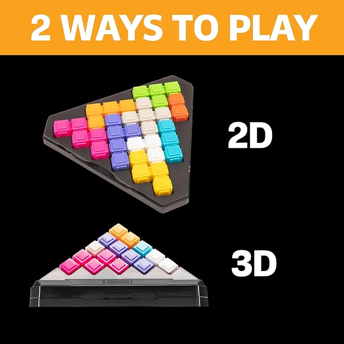 Educational Insights Kanoodle Pyramid, Brain Teaser Puzzle Game, Featuring 200 Challenges, Gift for Ages 7+