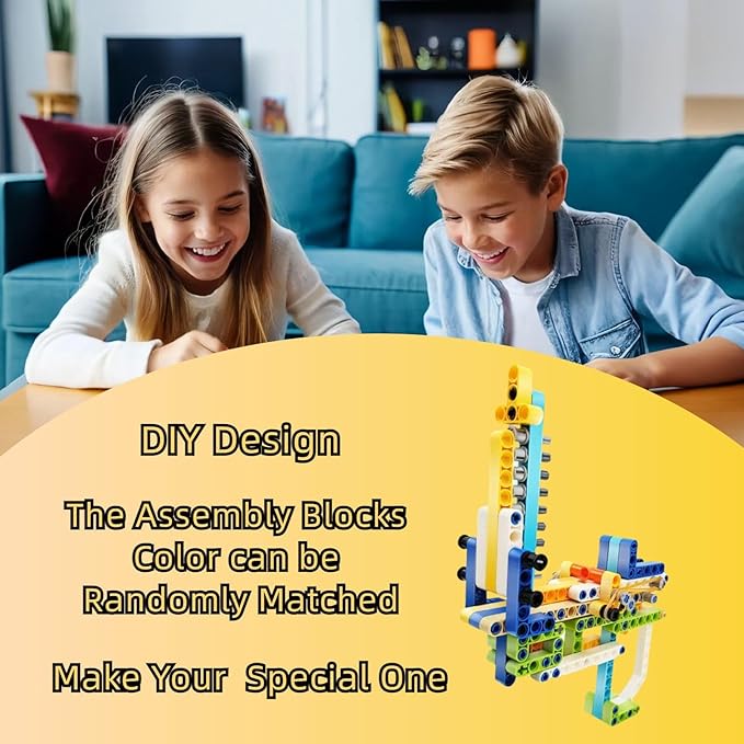 Toy Gun Building Blocks Blaster Assembly Toy Erector Sets Mini Gun Model Kit Construction Set, DIY Nerf Gun Blasting Splicing Brick for Kids Ages 6+ Building Toy for Boys and Girls (HMG120)