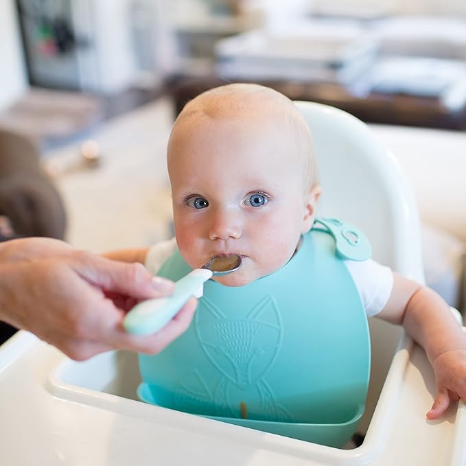 Dr. Brown's Designed to Nourish Soft-Grip Spoon and Fork Set,Teal