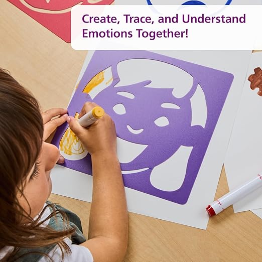 Emotional Stencils Set of 6, Homeschool, Home School Use