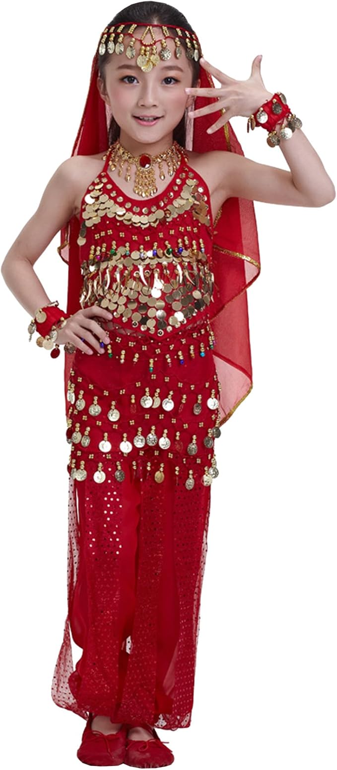 Astage Kids Princess Girl Indian Belly Dance Costume Cosplay Bollywood Ornaments
