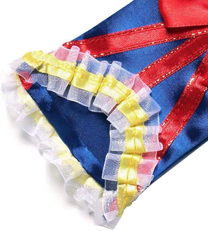 Princess Snow White Costume Dress up Accessories for Girls Princess Snow White Cosplay Party Favors Christmas Gifts Set Including Crown Hair Bow Gloves Accessories