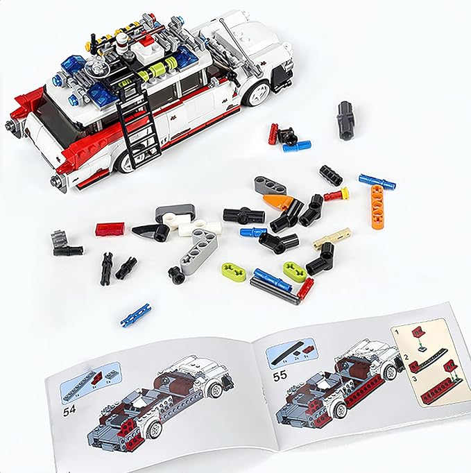 HI-REEKE Buster ECTO-1 Building Kit for Adult, Ghost Speed Champion Car Creator Building Blocks Toy Set Creator-605PCS
