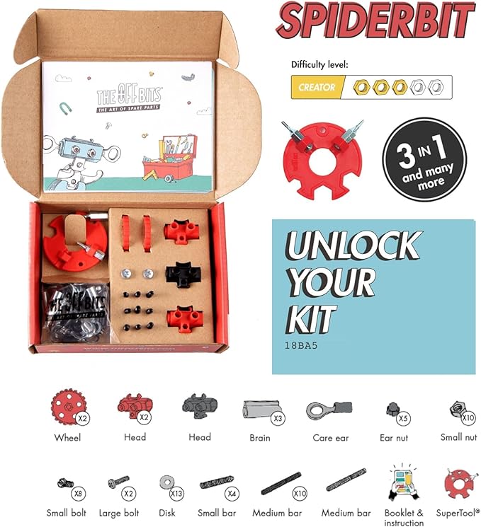 Stem Building Toys, Educational Build Your Own Spider Robot Toy for Kids Age 6 7 8 9+ Year Old Boys and Girls, Animal Stem Toys Engineering Kit, Construction Toys Steam Gifts for Kids
