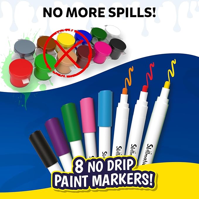 Skillmatics Rock Painting Kit - Mess-Free Art & Craft Activity for Girls & Boys, Craft Kits & Supplies, DIY Creative Activity, Gifts for Kids Ages 4, 5, 6, 7, 8, 9, 10, 11,12