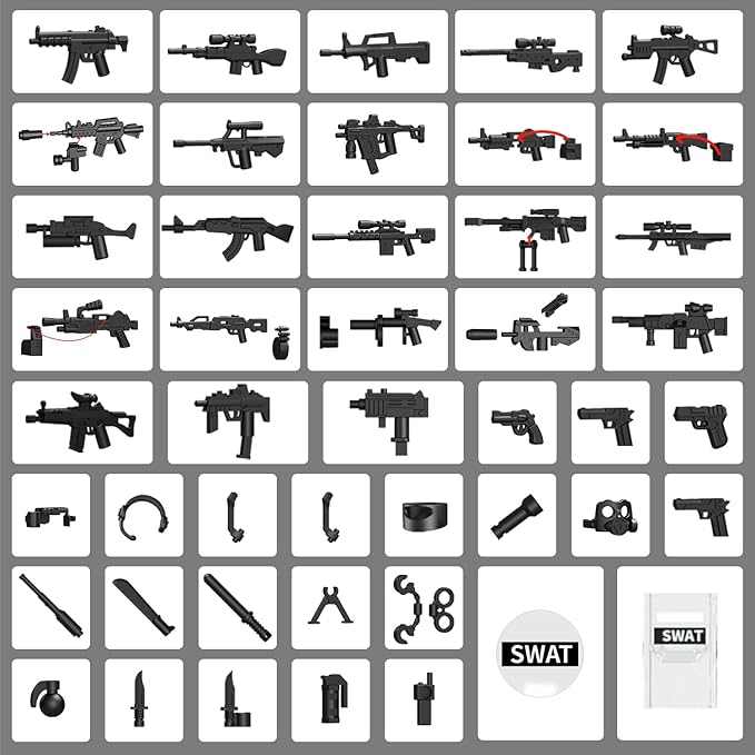 583 Piece Armory Building Set,WW2 Military Base Army Equipment Building Kit,STEM Battle Swat Team Toys,Weapon Pack Military Equipment Gear Sets,Christmas Birthday Gifts for Boys,Teens,Adults