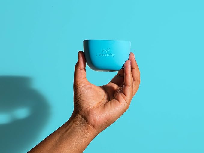 Avanchy Baby Bowls Silicone MINI Prep Bowl Set for Babies Kids Toddler for Feeding Food 4 oz, Magenta