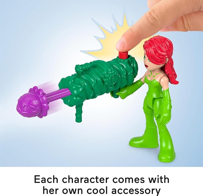 Fisher-Price Imaginext DC Super Friends Toys Rivals Figure Set with Wonder Woman Harley Quinn & Poison Ivy for Pretend Play Kids Ages 3+ Years