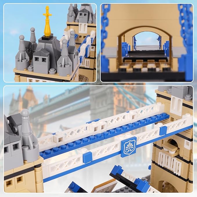 Oichy Tower Bridge Model Building Kits, World Famous Architectural Building Blocks Set, Collection Tower Bridge Toys Gifts Set for Adults and Kids(969 PCS)
