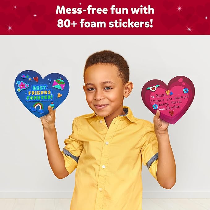Skillmatics Art & Craft Activity - Foil Fun Valentine's Hearts, Mess Free Art for Kids, DIY Creative Activity, Gifts for Girls & Boys Ages 4, 5, 6, 7, 8 and Up
