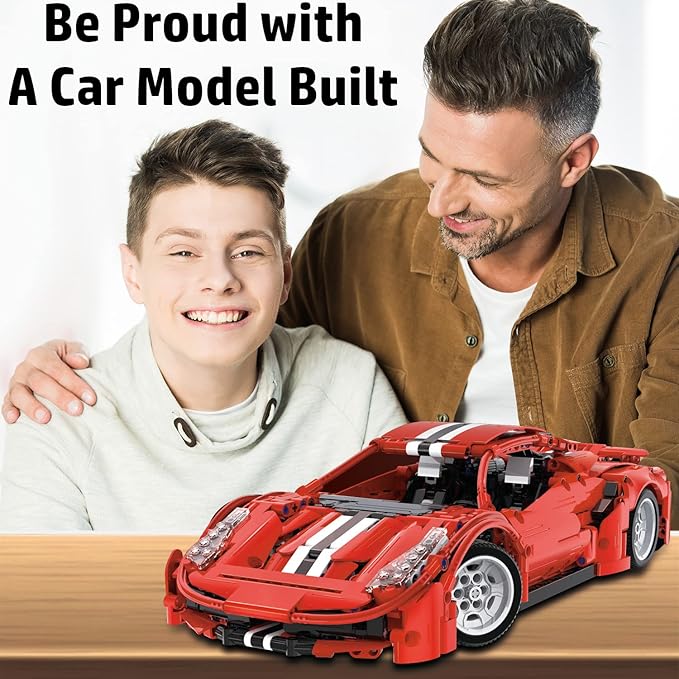 WISEPLAY Car Building Kits for Adults and Kids - Collectible Car Models Kits to Build for Adults and Kids -Technic Set 1:12 Scale 1126 Pieces - Great Birthday Gift for Adults, Teenagers and Kids