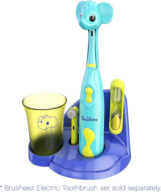 Brusheez Electronic Toothbrush Replacement Brush Heads 2 Pack (Ollie The Elephant)