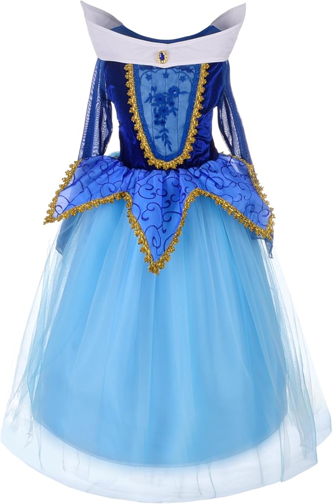 Dressy Daisy Beauty Princess Costume Dress Up Toddler Little Girls Halloween Birthday Party Fancy Ball Gown