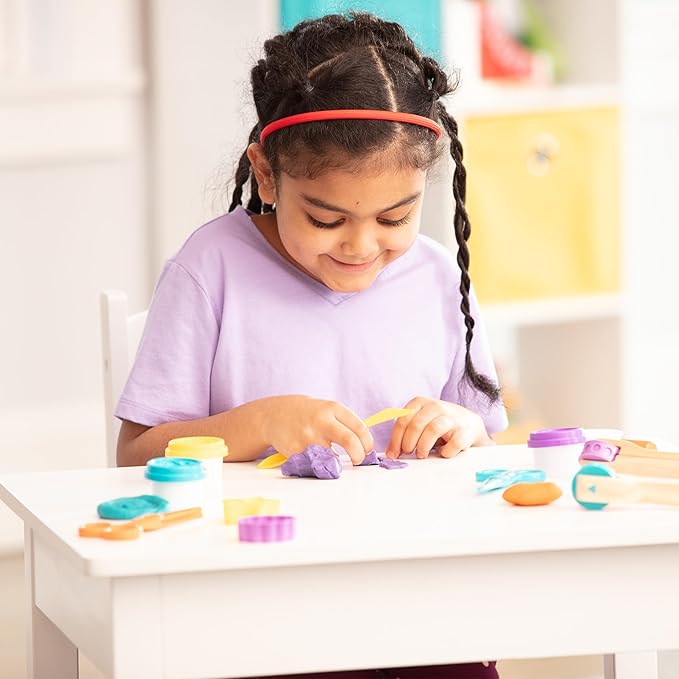 Melissa & Doug Clay Play Activity Set - With Sculpting Tools and 8 Tubs of Modeling Dough - Arts And Crafts For Kids, Clay Kits For Ages 3+