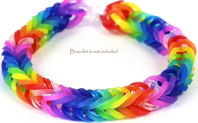 Rainbow Loom Navy Blue Jelly Rubber Bands Refill + C-clips