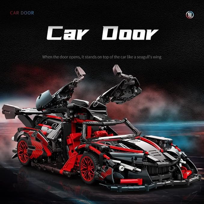 Mesiondy Adults Challenging Racing Car Building Blocks Kit，1:14 1391 Pieces Car Model Building Set DIY Toys for Boys Age 12 13 14 15 16