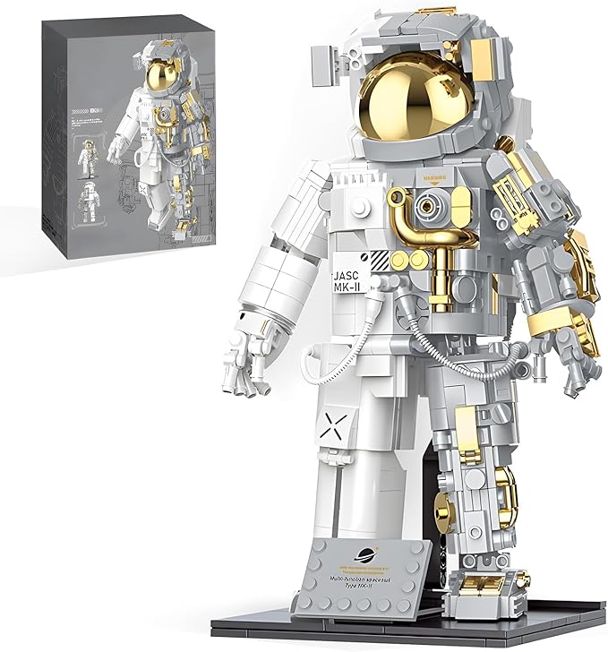 Kimiangel Astronaut Building Block Sets, Building Sets for Adults, Space Astronaut Building Block Set, 966 Pcs Astronaut Building Set for Adults