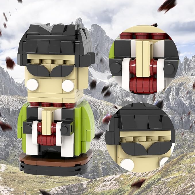 MOOXI-MOC Anime Brick Mini Headz Himejima Gyoumei Building Set,Creative Cute Building Blocks Children Kits,Gifts for Kids(212pcs)