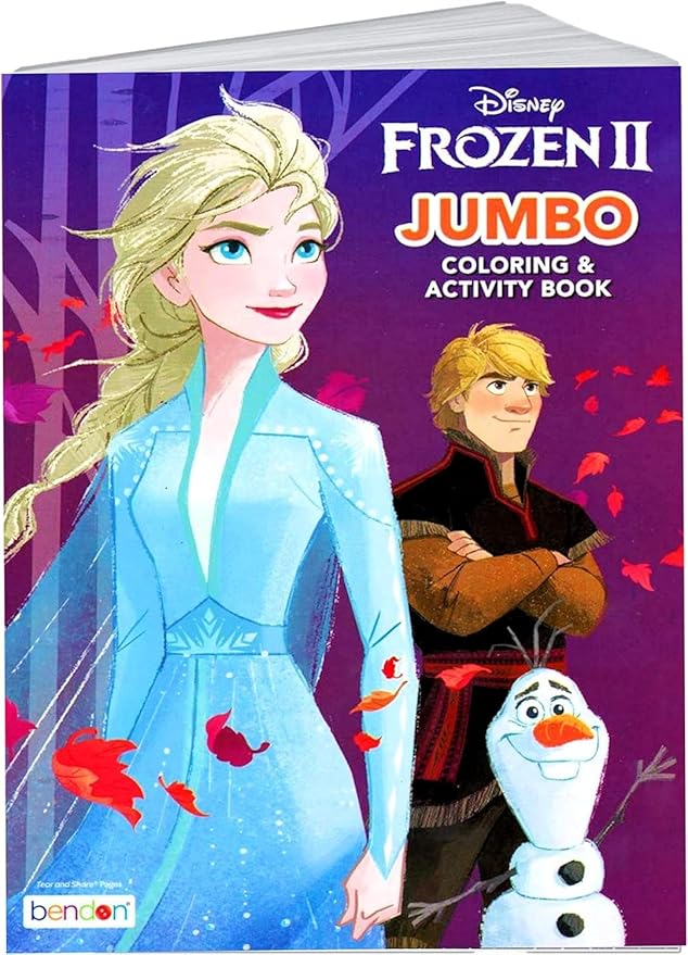 Disney Coloring Book Frozen 2 Arts Crafts Coloring, Painting Gift Set, Perforated Paper - Healthy Educational Play, for Kids Girls Boys Toddlers