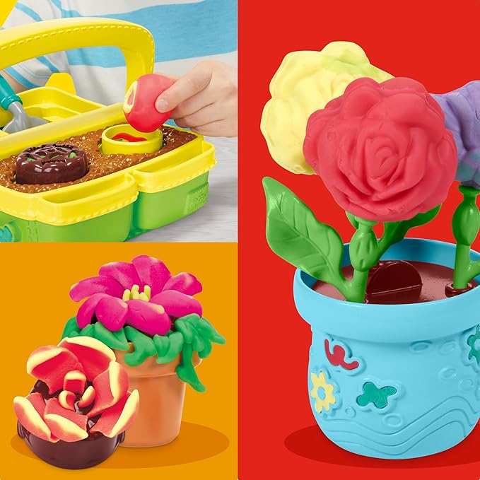 Play-Doh Blooming Flower Garden Toy Playset, Nature Pretend Play, Kids Arts & Crafts Ages 3+
