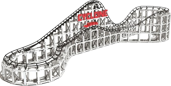 Cyclone - 900+ Pieces, Building Brick Set, Gravity Powered Roller Coaster Model, Promotes STEM Learning