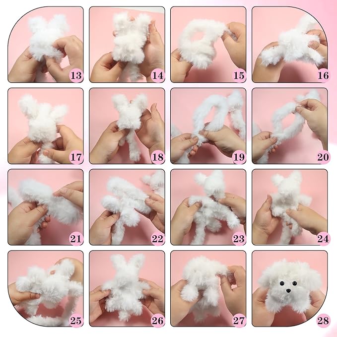 TOAOB 4pcs Thick Pipe Cleaners 4 Colors Large Chenille Stems for Crafts Long 39 Inch Fuzzy Sticks Craft Supplies for DIY Art Craft Projects Home Decorations