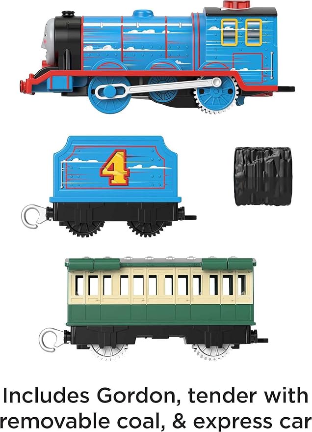 Thomas & Friends Motorized Toy Train Talking Gordon Engine with Sounds Phrases & Coal Tender for Preschool Pretend Play Kids Ages 3+ Years