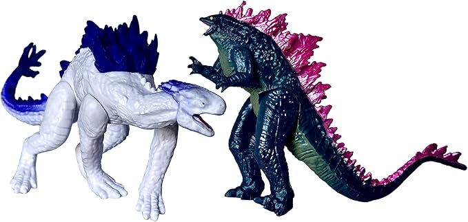 TwCare Set of 12 Godzilla x Kong: The New Empire, Dinosaur Dragon Toys Action Figures, Evolved Basic Exquisite Battle Roar B.E.A.S.T. Glove Shimo Frost Bite Mecha King Ghidorah Cake Toppers Pack