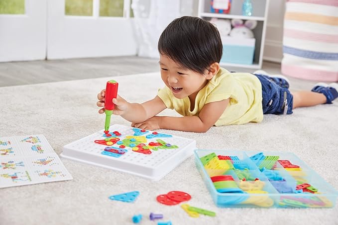 Kidoozie Create & Construct Building Kit, S.T.E.A.M Mosaic Art Activity for Children Ages 3+