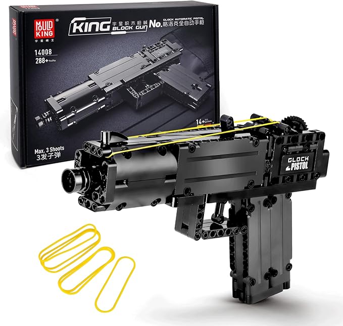 Mould King 14008 Gun Building Block Toy, Assembly Gun Building Block Toy for Kids Age 8+, 288+ Pieces Handgun Building Blocks Toy Gifts for Boys and Girls