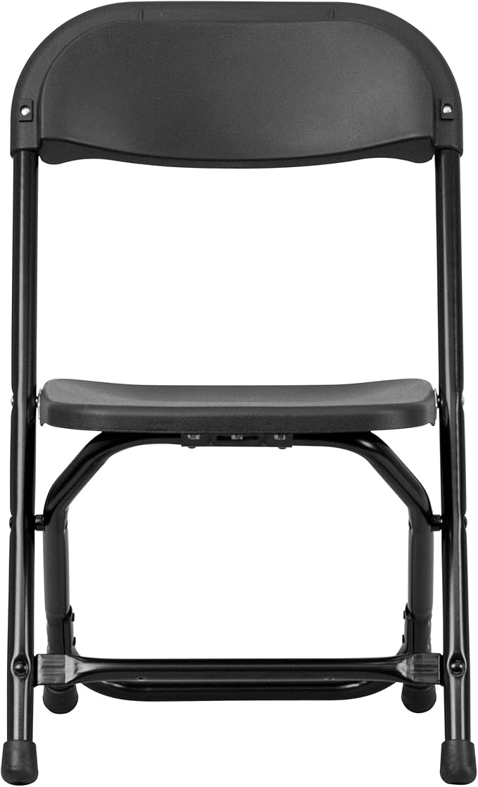 Flash Furniture 2 Pack Kids Black Plastic Folding Chair