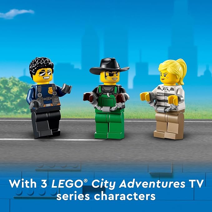 LEGO City Police Mobile Command Truck Toy with Prison Trailer, Drone, Tractor and ATV Car Toys Plus 4 Minifigures, Building Toy Ideas for Outdoor Play for Kids Ages 6 Plus, 60315