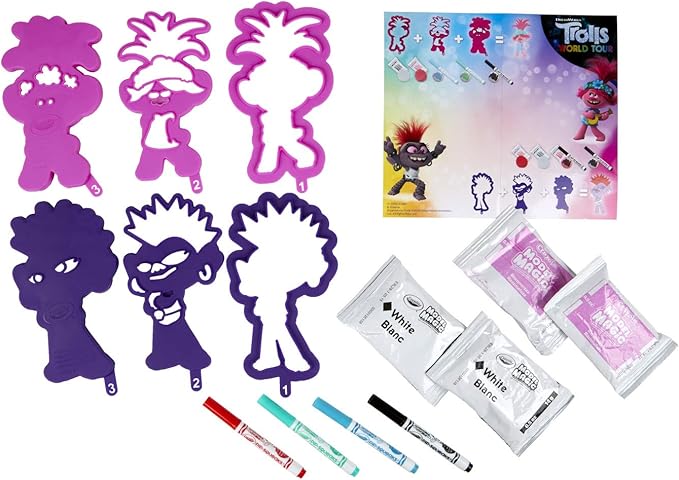 Crayola Trolls World Tour Model Magic Stackers, Trolls 2, Trolls Craft Kit, Gift for Kids, Ages 5, 6, 7, 8