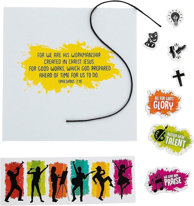 Fun Express Studio Vacation Bible School Overall Verse Sign - Crafts for 12 - Craft Kit