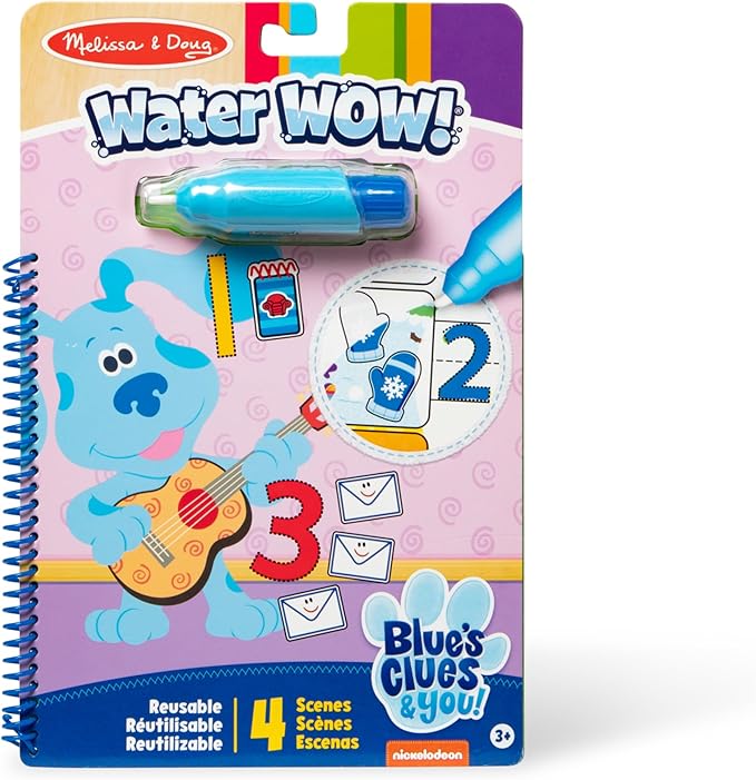 Melissa & Doug Blues Clues & You! Water Wow!! Counting Water Reveal Travel Book | Activity Pad | 3+ | Gift for Boy or Girl