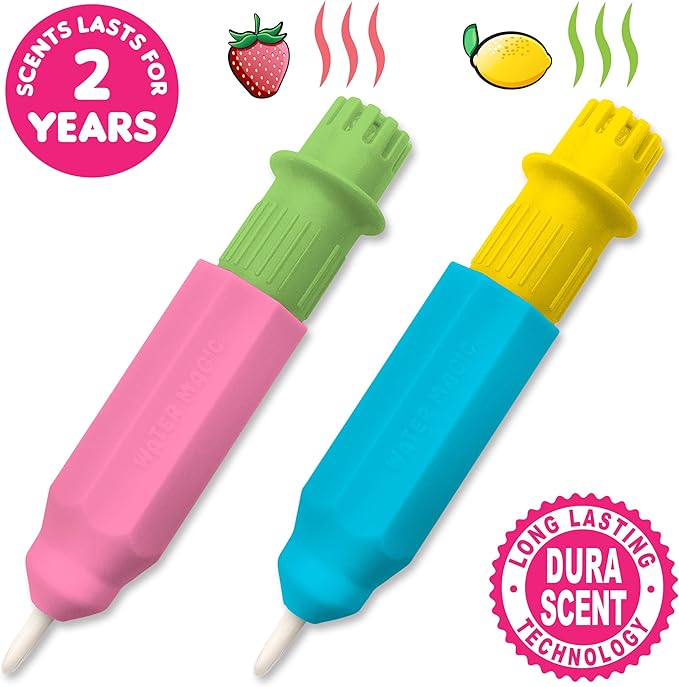 Scentco Water Magic - Scented Reusable Water Reveal Activity Books - No Mess, All Fun (Strawberry Picnic and Farm Friends)