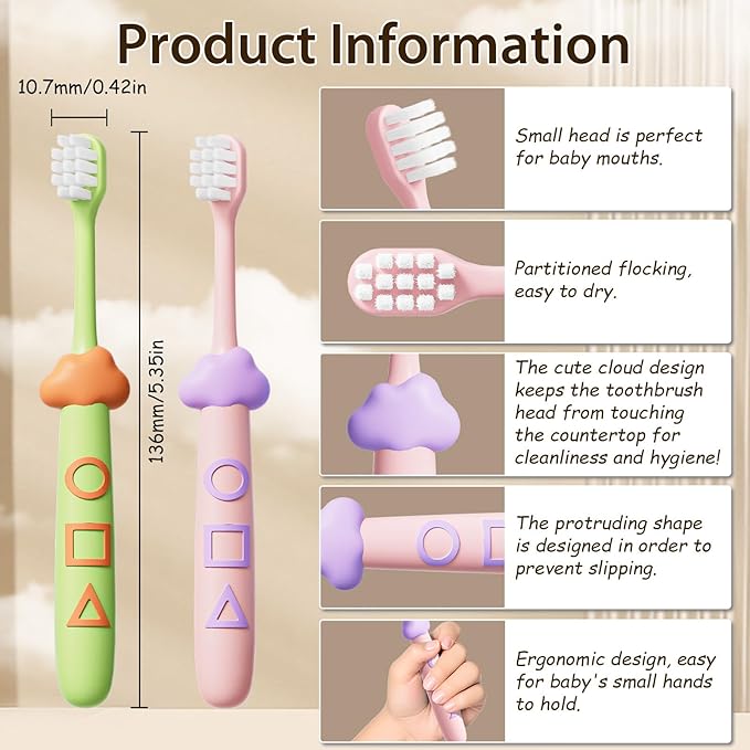 Kids Toothbrushes 8 Pack,Soft Bristle Toothbrushes for Kids 2-12 Years Old, Cute Multicolor Boys Girls Toothbrushes,Clean Kids Teeth Bristles Not Easy to Shed