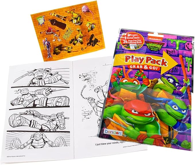 Teenage Mutant Ninja Turtles Coloring and Activity Book Set with Stickers (3 TMNT Coloring and Activity Books, Over 30 Stickers)