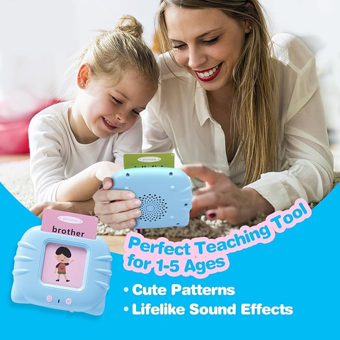 Toddler Toys for Ages 2-4,Pocket Speech for Toddlers,Autism Sensory Toys for Autistic Children,224 Sight Words Talking Flash Cards Gifts for 1 2 3 4 5 Year Old
