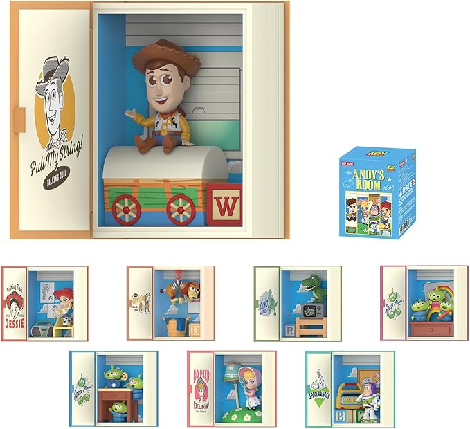 POP MART Andy's Room Series Scene Sets, Blind Box Figures, Random Design Action Figures Collectible Toys Home Decorations, Holiday Birthday Gifts for Boys and Girls, Single Box