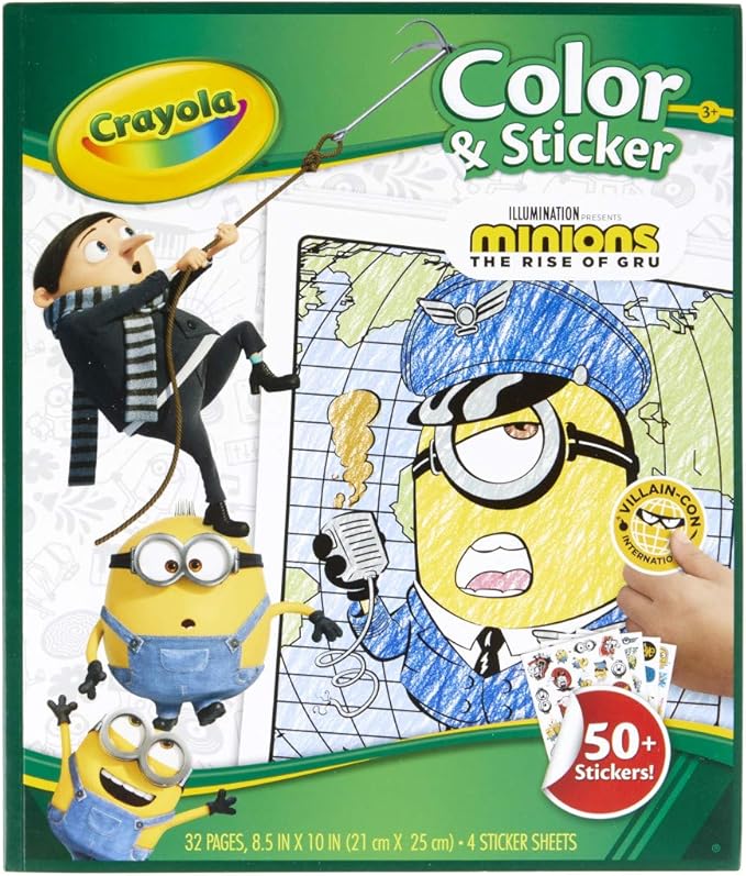 Crayola Minions 2 Color & Sticker Activity, Minions Coloring Book