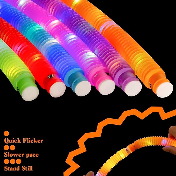 Light Up Glow Necklaces Bracelets Party Favors Accessories for Toddlers, Glow Sticks Pop Tubes for kids, Glow Birthday Camping Wedding Party Supplies Decorations for Boys Girls (Green 12-pack)