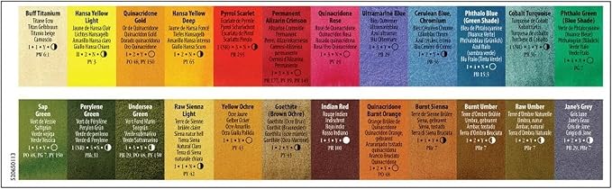 Daniel Smith Color Hand Poured Pan Set with BONUS Metal Box and Empty Half Pans, 24 Units (Pack of 1)