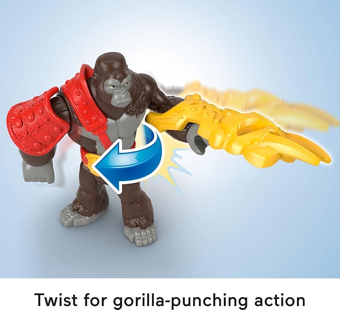 Fisher-Price Imaginext Preschool Toys Boss Level Army Pack 9-Piece Monkey & Gorilla Figure Set for Pretend Play Ages 3+ Years