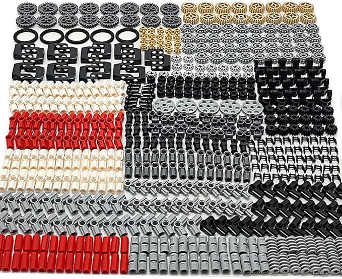 DSPITWOD Technical Gears Axle Pin Connectors - Gear Chain Connectors Technical Parts Set STEM Building Brick Toy Gift for Kids 8 10 12 Years