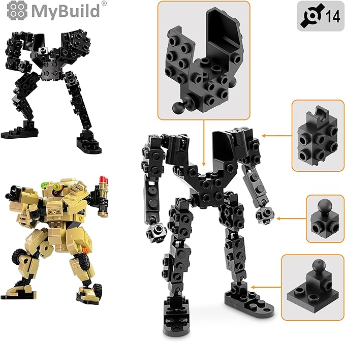 MyBuild Mecha Frame Armed Forces Stryker 5020 - Desert Armor Robot Blocks Toy Building Bricks for Children to Adult Mech Fans