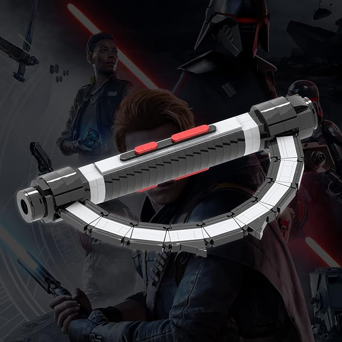 MOOXI-MOC Space Wars Third Sister Reva Lightsaber Hilt Building Set,Creative Building Blocks Kit(431pcs)